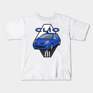 Clio III 3 Car Lutecia hatchback blue Kids T-Shirt